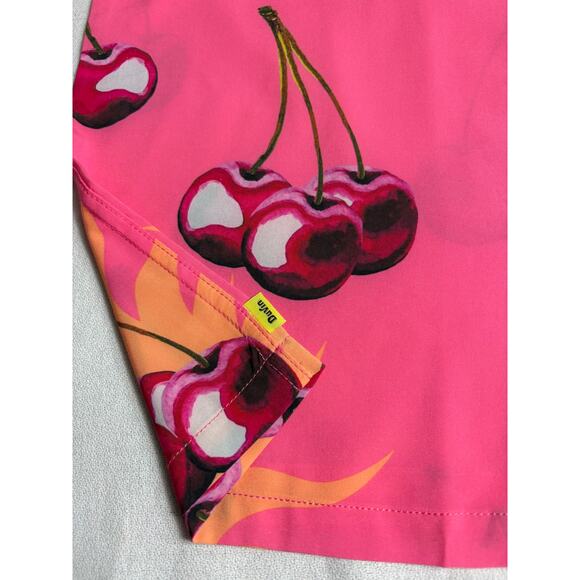 Duvin Cherry Men's Button Up Cabana Shirt Size M Lightweight Stretch Pink NWT - Picture 9 of 10